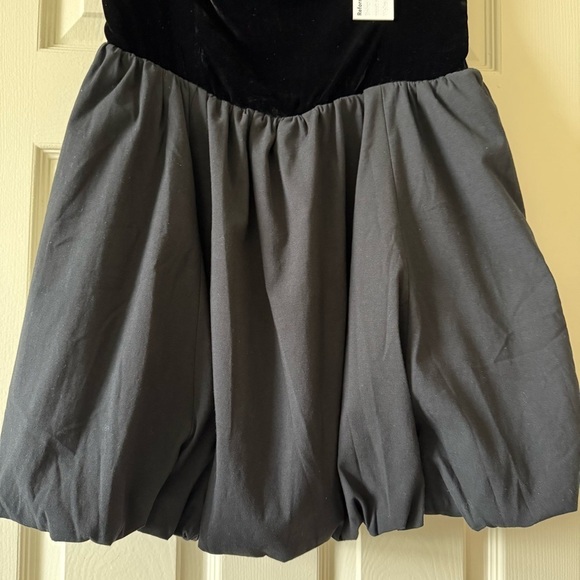 New Reformation St. Louis Strapless Dress Women Size 12 Black Velvet Party - Picture 8 of 16